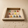 Japanese-style simple acrylic material solid color knotted patch 24x25diy hair clips, earrings, earrings and other accessories Specification image